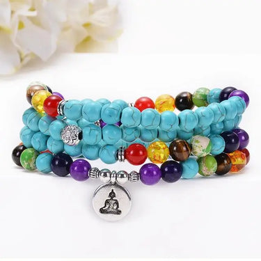 7 Chakra Turquoise 108 Mala-Your Soul Place